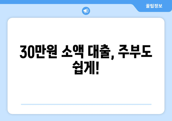 수원시 장안구 장안동 주부 소액 30만원 대출