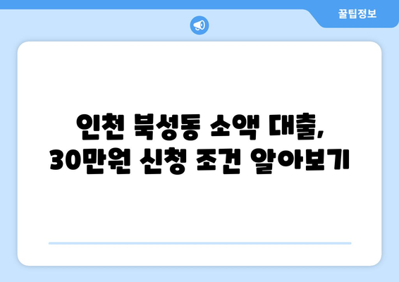 인천광역시 중구 북성동 무직자 소액 30만원 대출